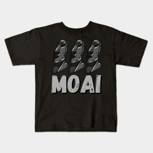 Moai Statues Easter Island Rapa Nui Heads Kids T-Shirt